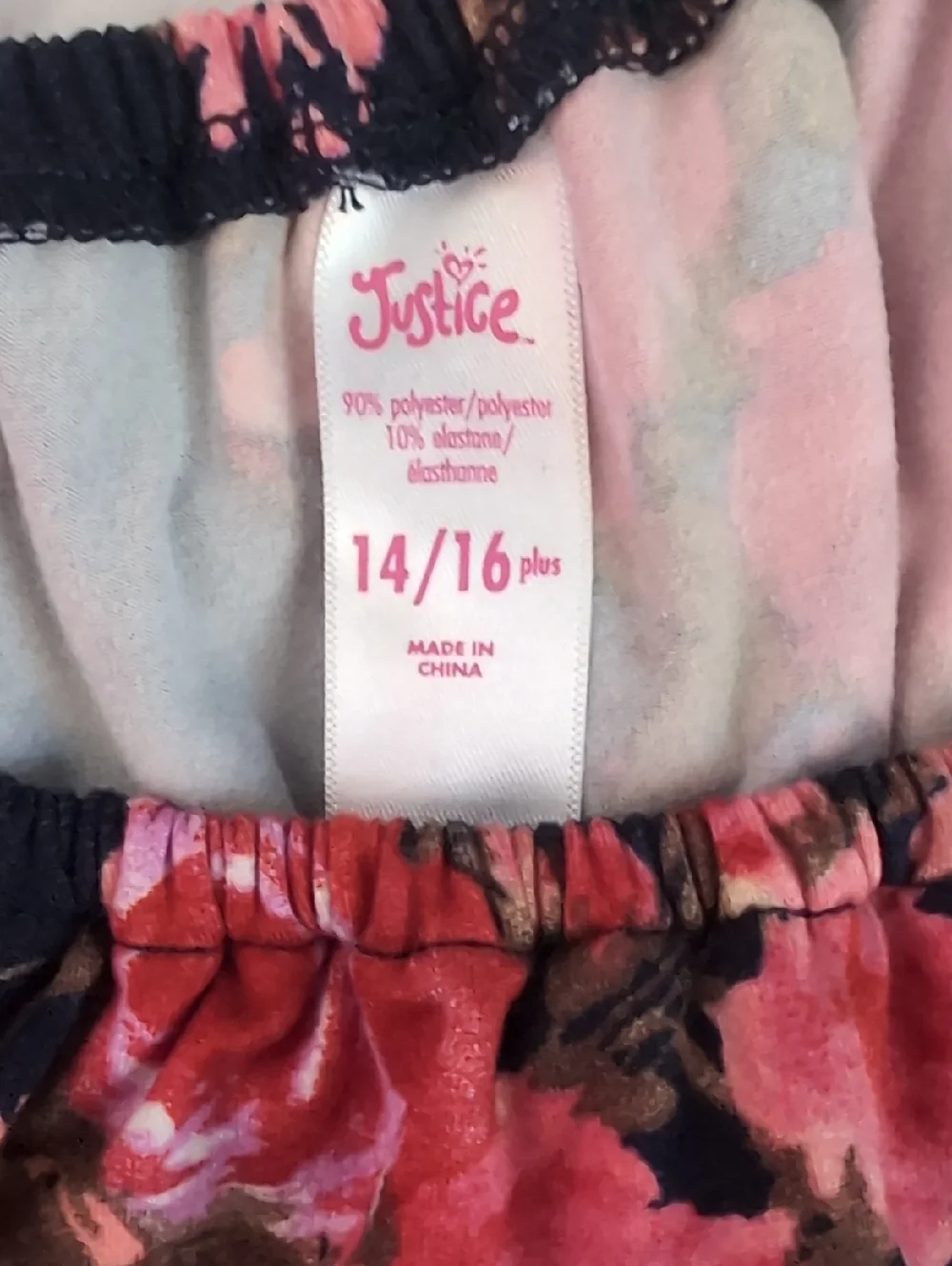 Justice Navy Floral Ruffle Dress with Pink Roses